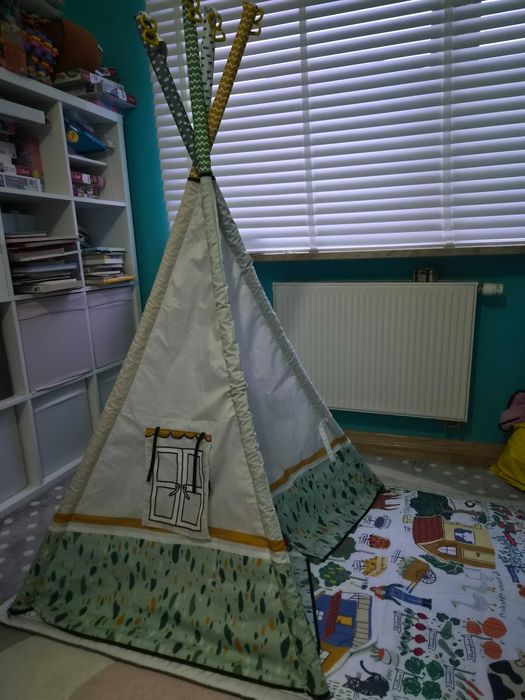 Kinderkraft 2w1 Mata edukacyjna i namiot Tipi