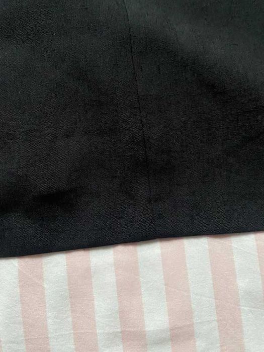 Czarna elegancka ołówkowa spódnica do kolan z lnem 3XL/4XL 46/48