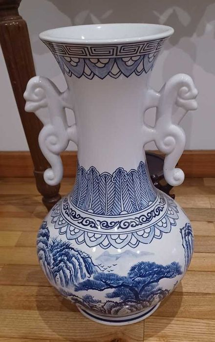 jarro azul decorativo