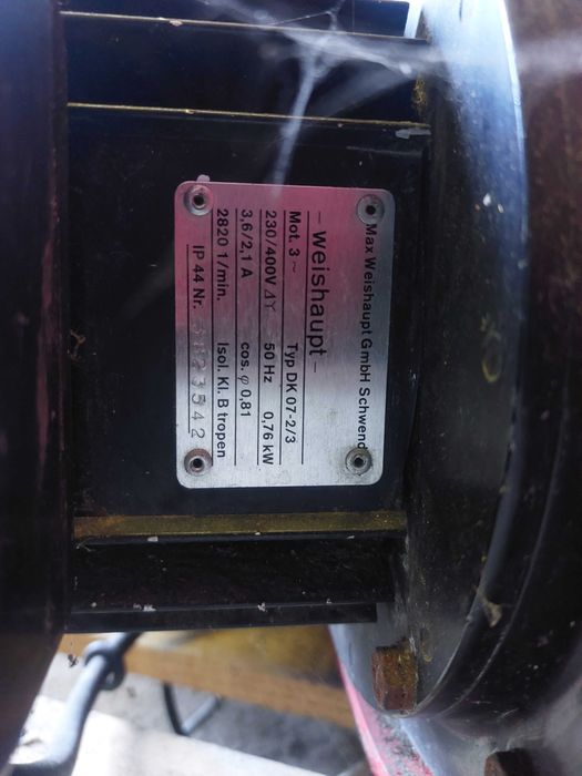 Palnik Weishaupt GL 1 moc 60-335 kW, 1994r