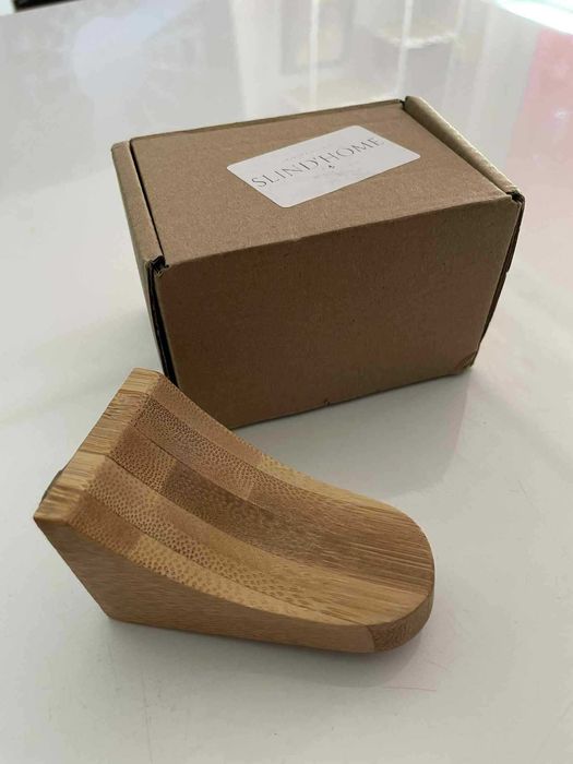 Magnetyczny uchwyt na mydło wieszak bambusowy do płytek łazienkowych