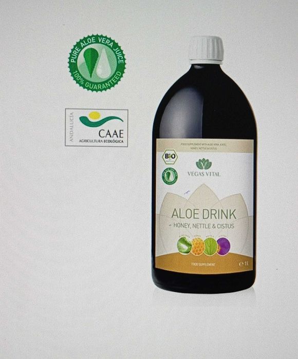 Aloe Vera Natural - Graviola e Cistus com Mel e Urtiga
