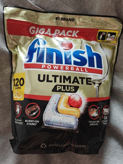 Kapsułki do zmywarki FINISH Powerball ultimate plus 120 sztuk cytrynowe