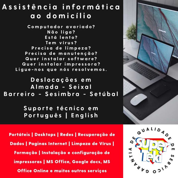 Assistência Informática ao domicílio - Reparação de computadores