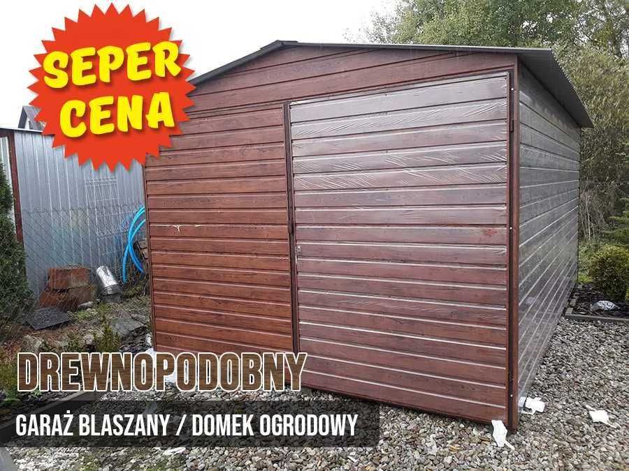 Mały Garaż Blaszany / ORZECH / Garaże Blaszane - GRZYWSTAL*