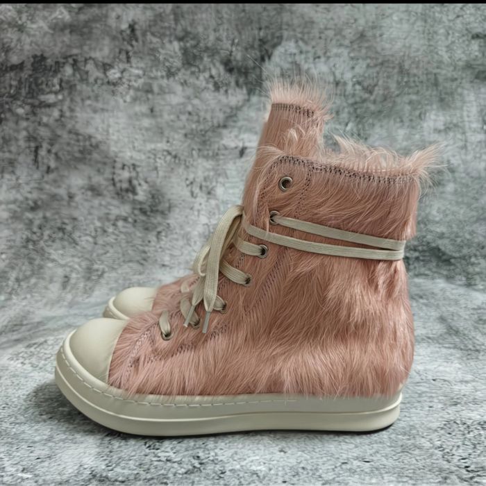 Rick Owens Ramones High «Pony Hair» Волосатые высокие рамоны рик овенс