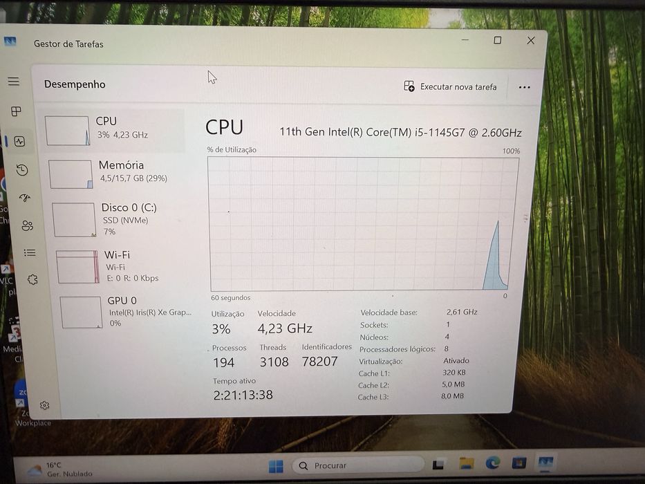 Portatil Lenovo L14 14’ i5 11Th 16GB RAM 512GB M2