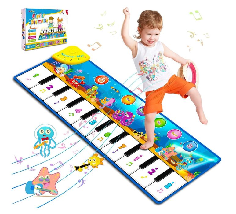 Weokeey mata do tańca, zabawka edukacyjna 110 x 36 cm