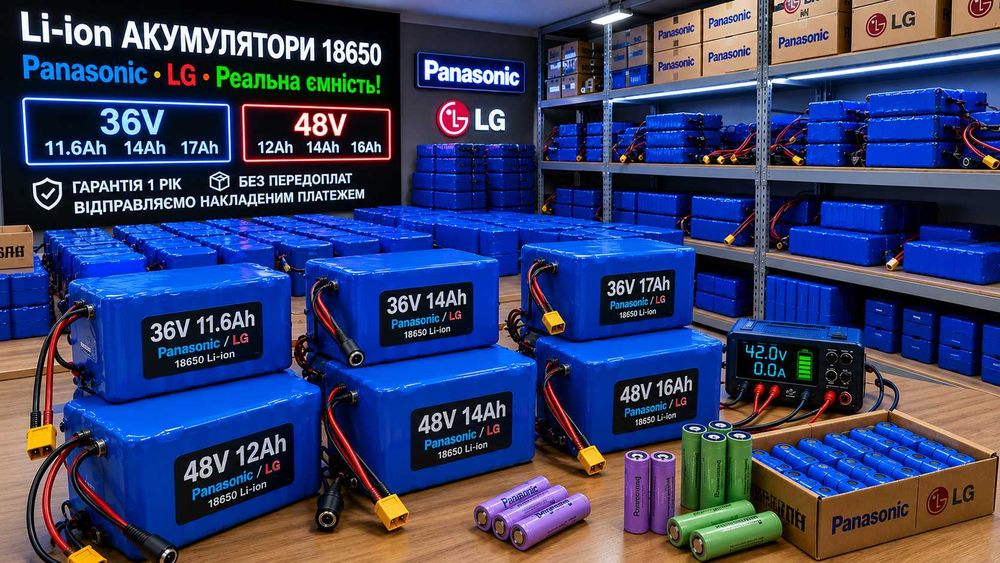 Надійний АКБ 36V 11.6Ah(Panasonic,LG)— Ресурс 5-7 років! Найкраща ціна