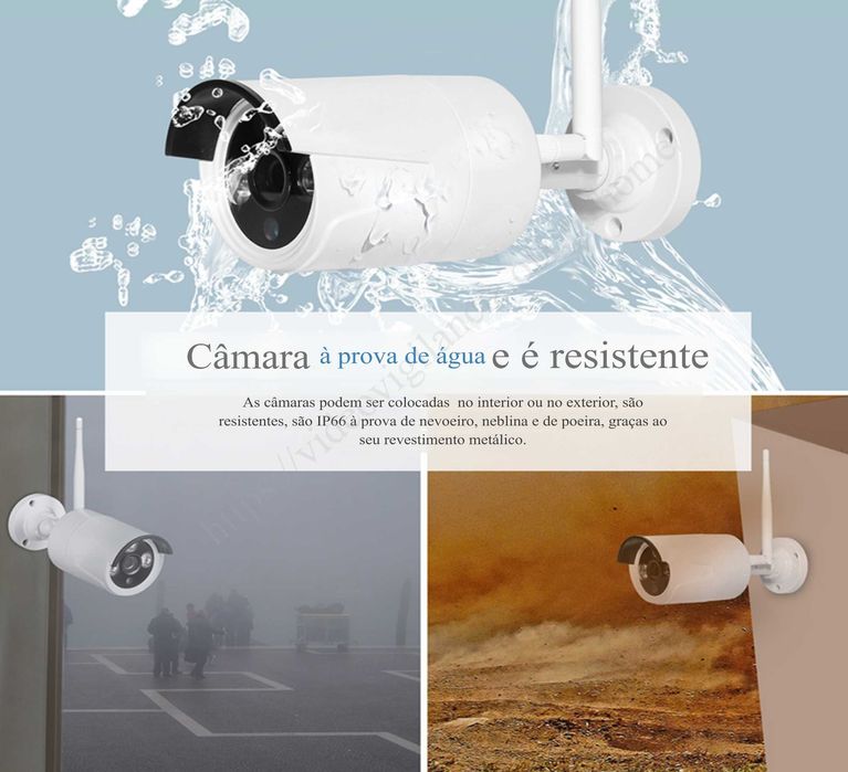 Conjunto 4 câmaras‼️WiFi‼️Ultra FullHD‼️3MP‼️CCTV‼️Com Visão Noturna