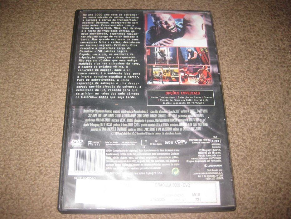 DVD "Dracula 3000" com Casper Van Dien/Raro!