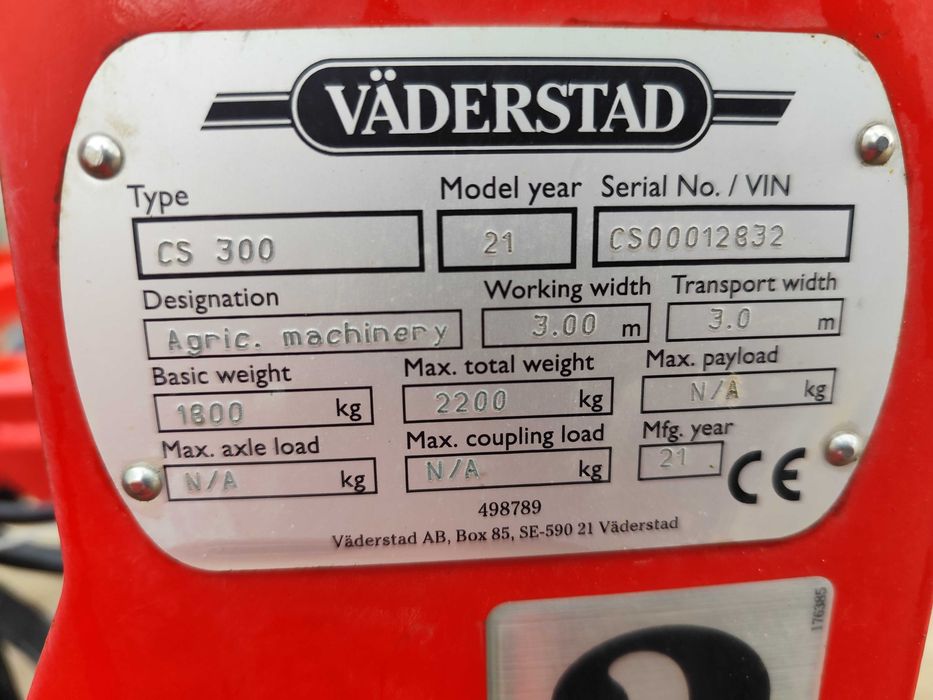 Vaderstad Cultus 3m Krajowy