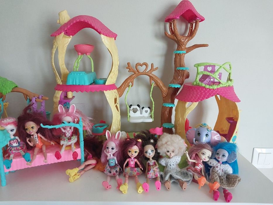Lalki enchantimals plus domek