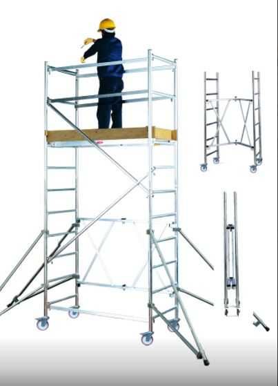 Andaime 4.46 mts de altura trabalho Aluminio Certificado NOVO