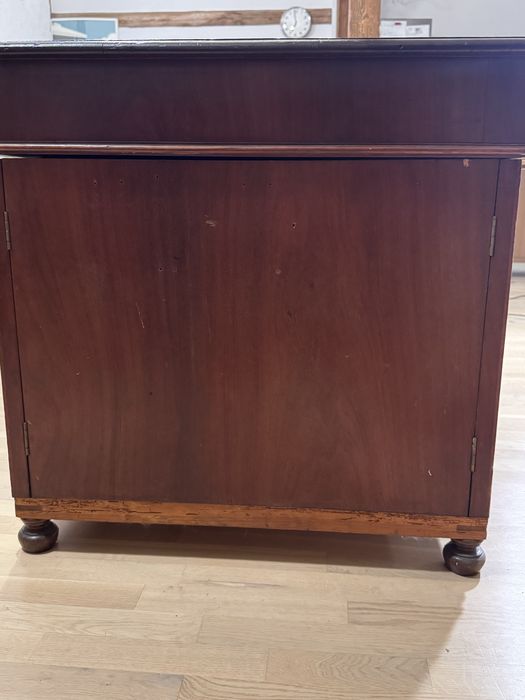 Biurko antyk reprezentacyjne dwustronne piękne politurowane do negocja