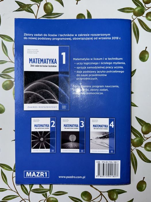 MATEMATYKA 1 Zbiór zadań zakres rozszerzony Pazdro