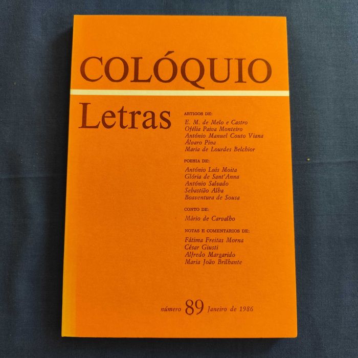 Revista Colóquio Letras 89 - Janeiro 1986
