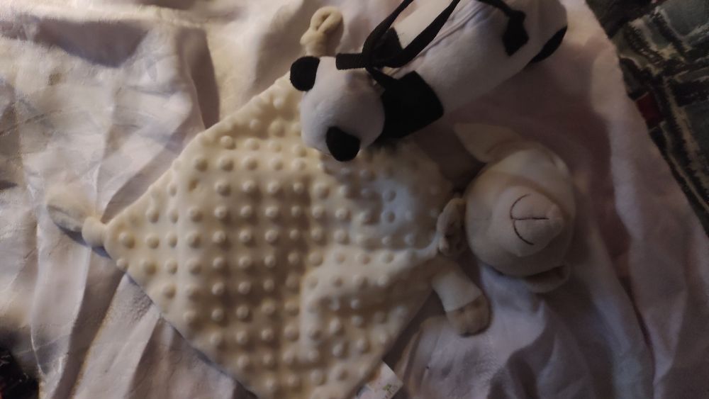 Bolsa panda e urso pano turco