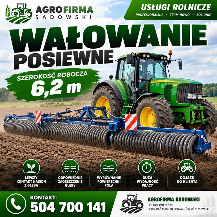 Usługa wałowania posiewnego wałowanie posiewne