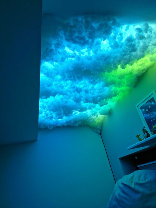 Podświetlany sufit „Chmury” z LED – montaż