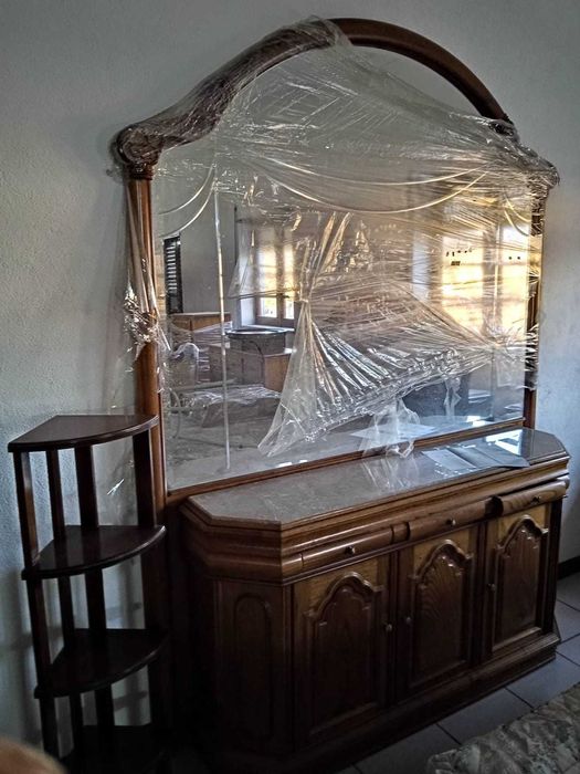 Mural Em Mogno Com Espelho (ref 13)