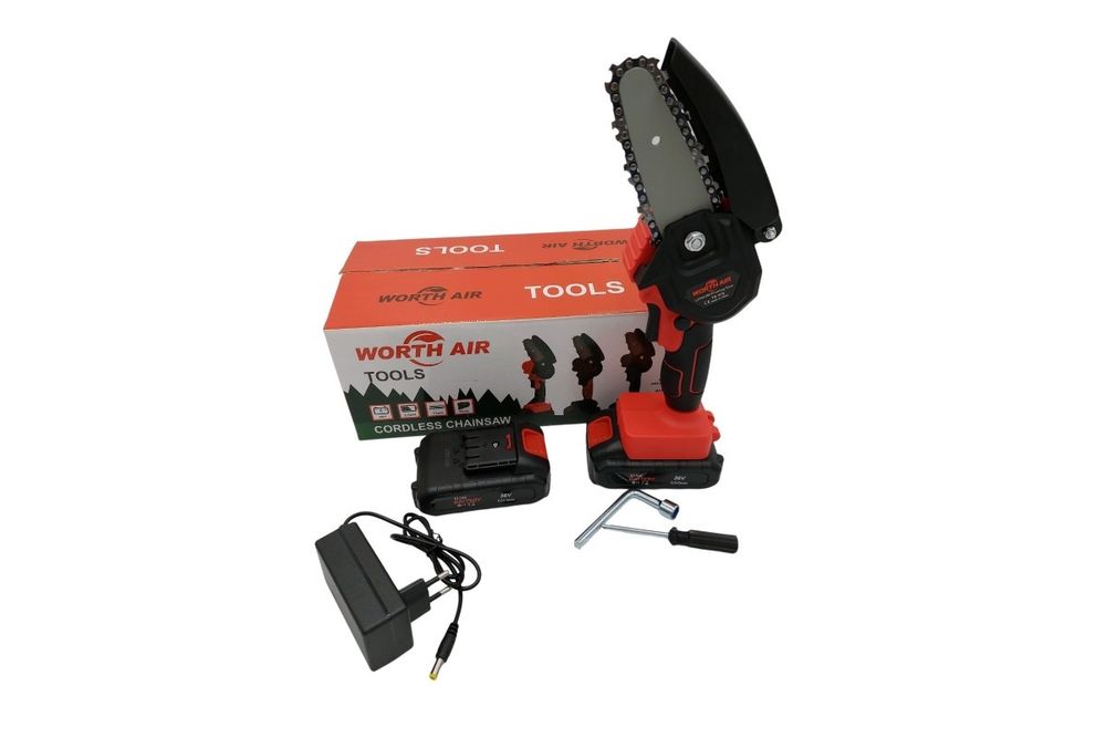 Пила Аккумуляторная WorthAir Цепная 38В 6Ач Недорого Пилка Новая