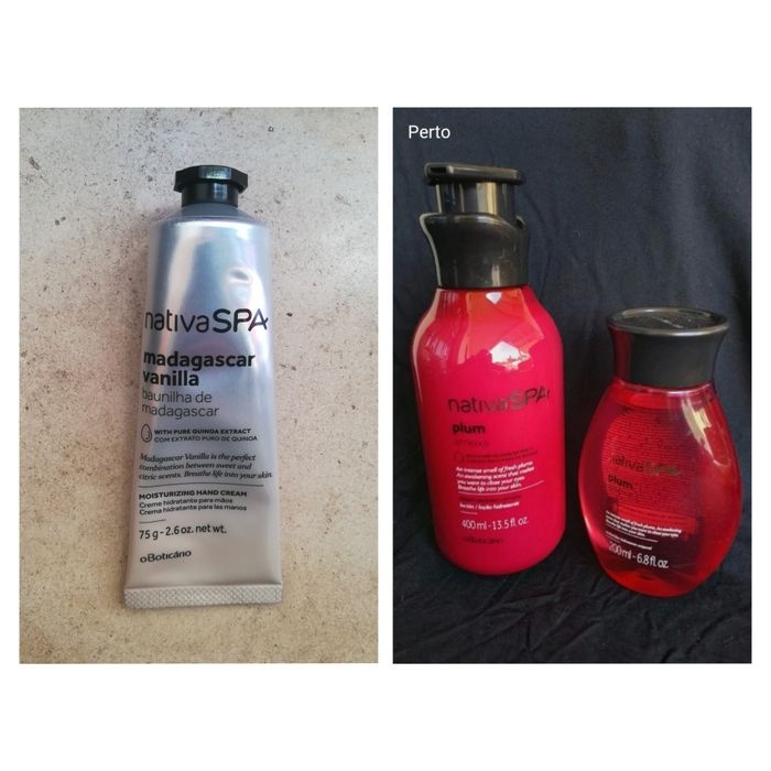 Boticario Nativa Spa Ameixa e Madagascar Vanilla