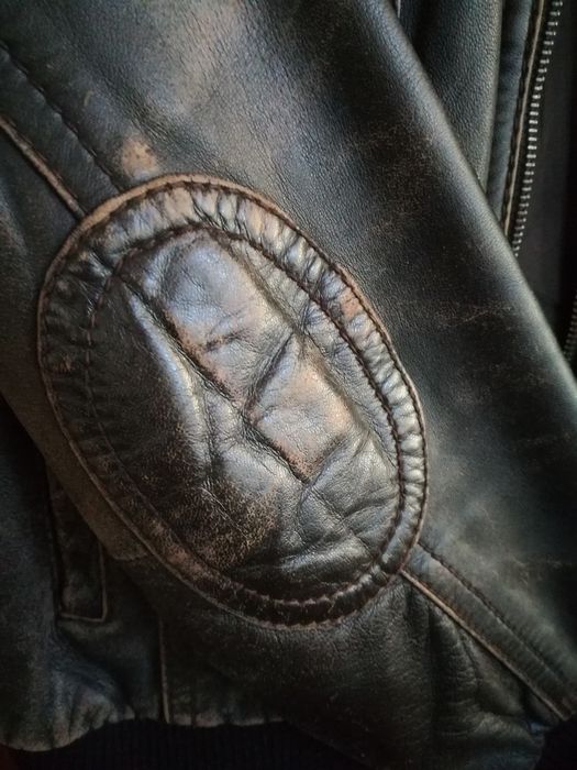 Кожаный бомбер Leathertex