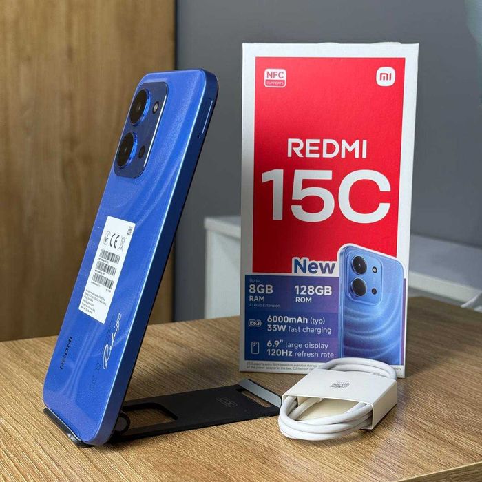 НОВИЙ Телефон Xiaomi Redmi 15C 8/256Gb NFC Blue Купити Смартфон