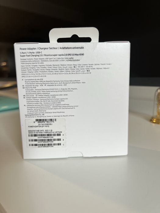 Carregador samsung (selado) Tipy C 45W