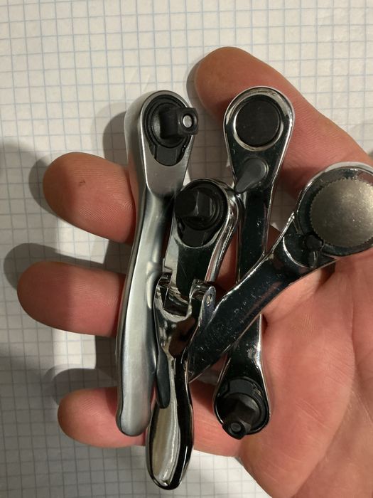 Набор 4шт мікро трещоток 1/4 міні трещотка міцна зручна cr-va нержавій