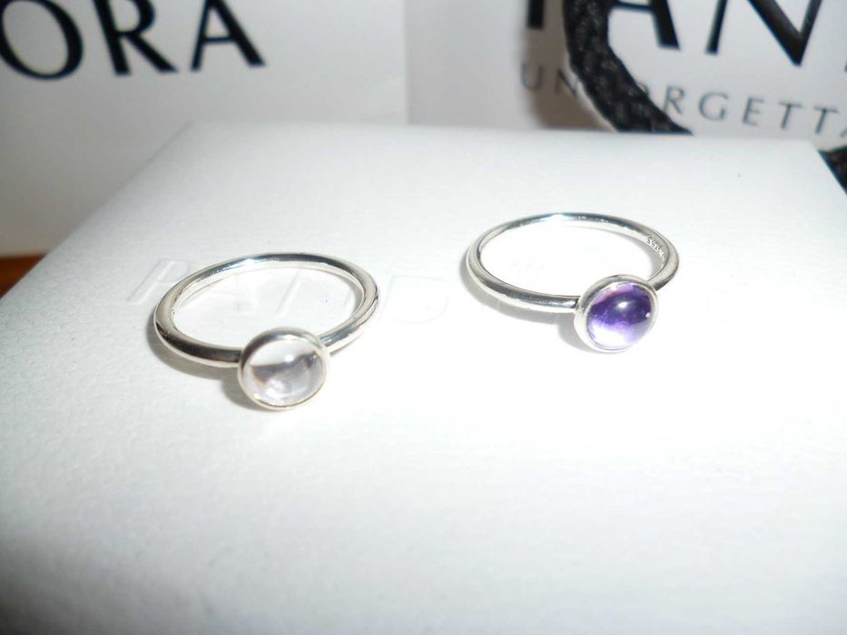 Anel original Pandora poetic droplet zirconia 2 cores nº 52