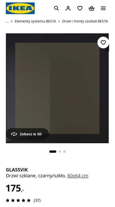 Zestaw dwóch witryn IKEA Besta