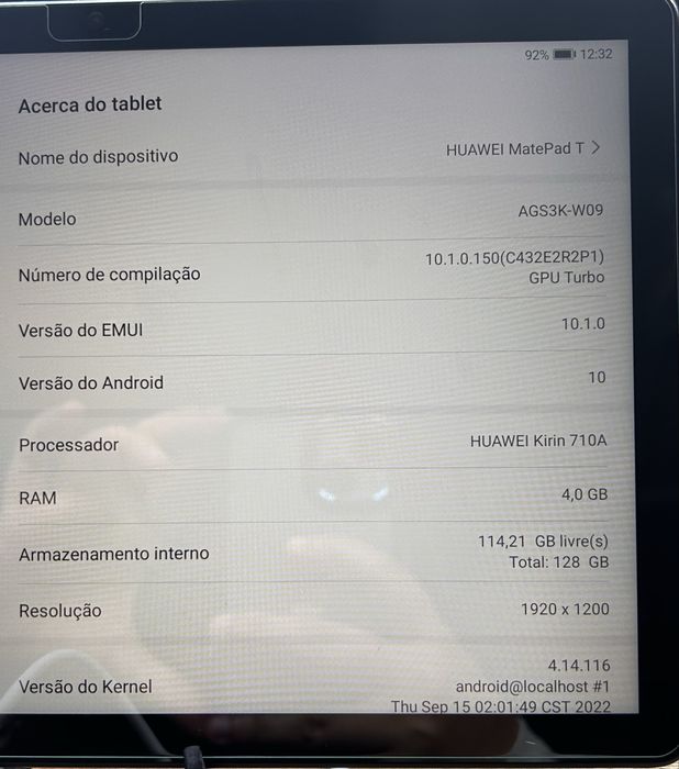 Huawei MatePad T10s 10.1" | 128GB | 4GB RAM | Impecável + Película