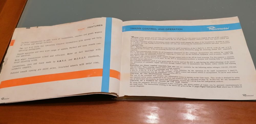 Catálogo original comboios rivarossi italy