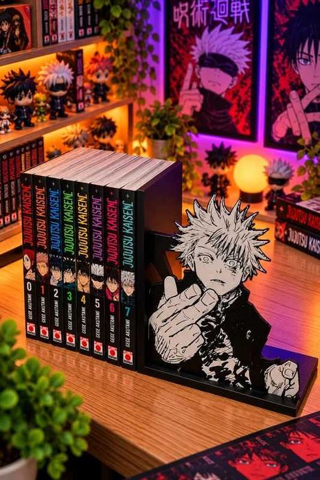 Porta-Livros Jujutsu Kaisen Satoru Gojo| Suporte para Mangás | Decoração Anime