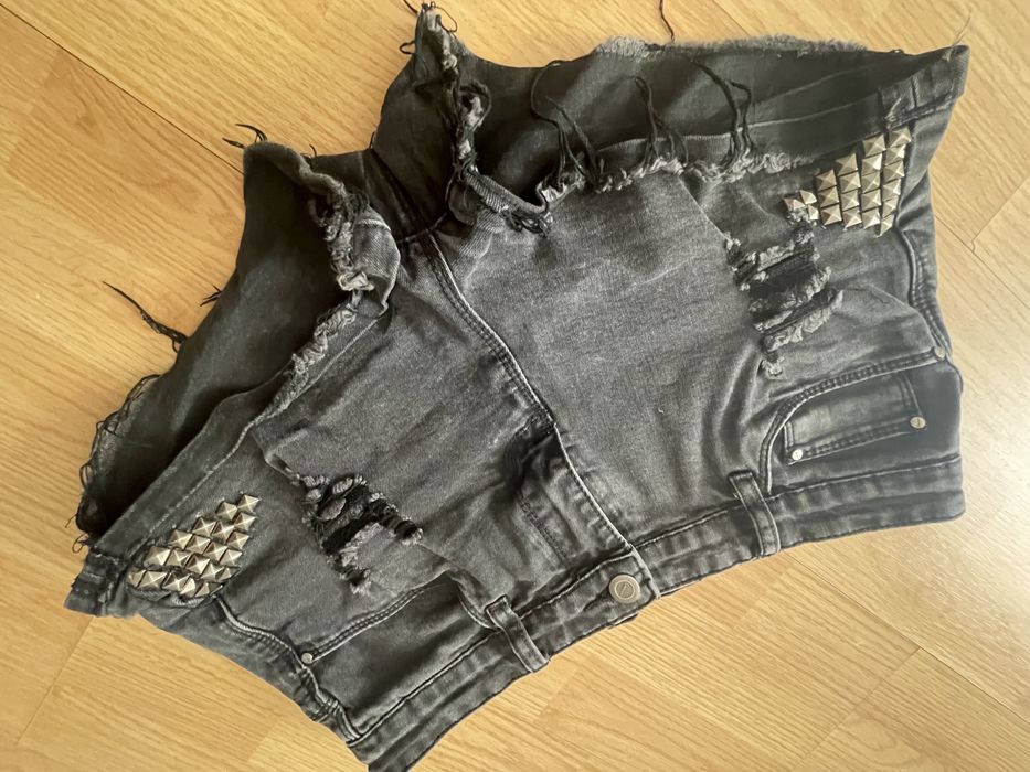 Spodenki jeansowe czarne