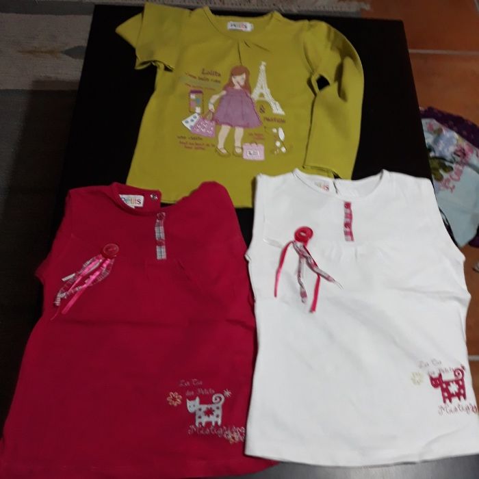 Conjunto de 11 blusas menina 3/4 anos