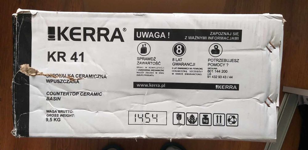 Umywalka KERRA KR 41 ceramiczna wpuszczana