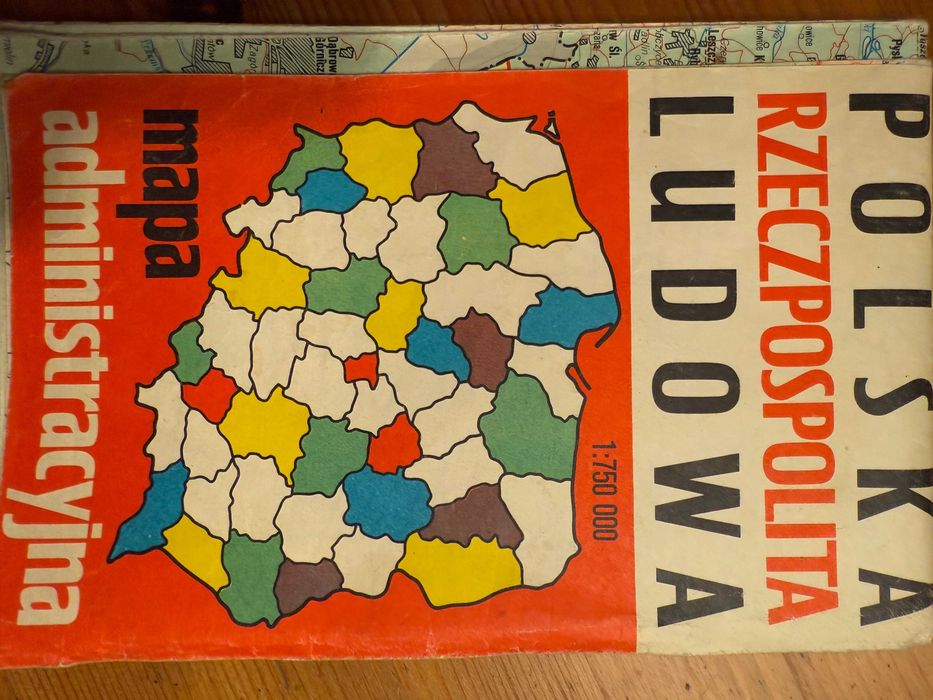 Polska Rzeczpospolita Ludowa - mapa administracyjna