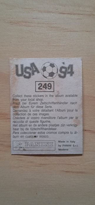 Cromo futebol de Argentina(Usa 94)da Panini