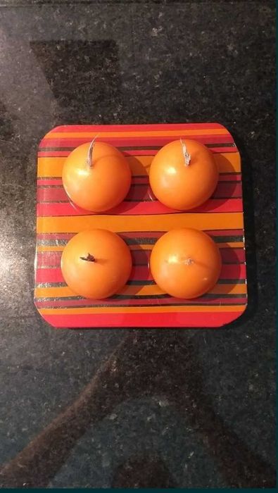 Vela NOVAS : Corredor de velas , árvore,  prato, anjinho