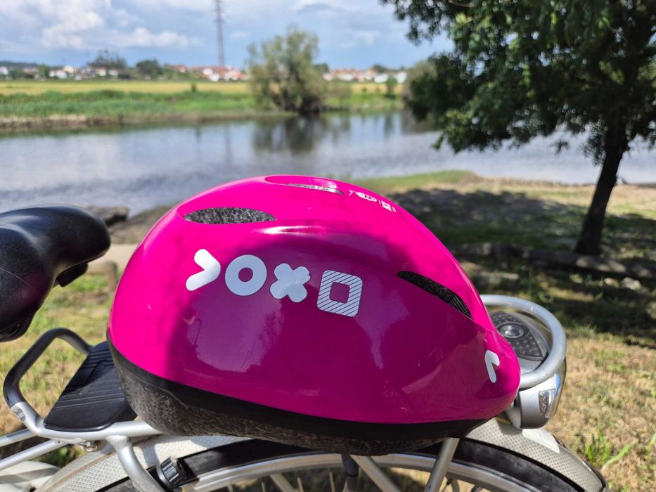 Capacete criança cor de rosa, 52-56 cm