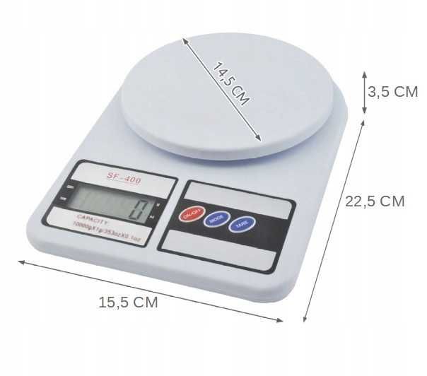 WAGA KUCHENNA elektroniczna Precyzyjna LCD 1g do 10kg cyfrowa baterie