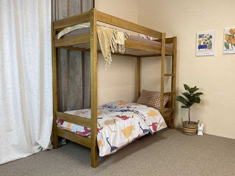 Двоярусне ліжко, двухъярусная кровать 90х200 Біле, Сіре, Айворі