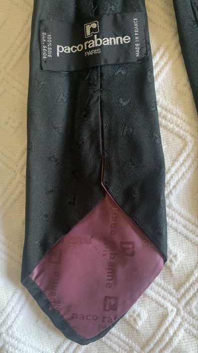 Gravata vintage 100% seda Paco rabanne