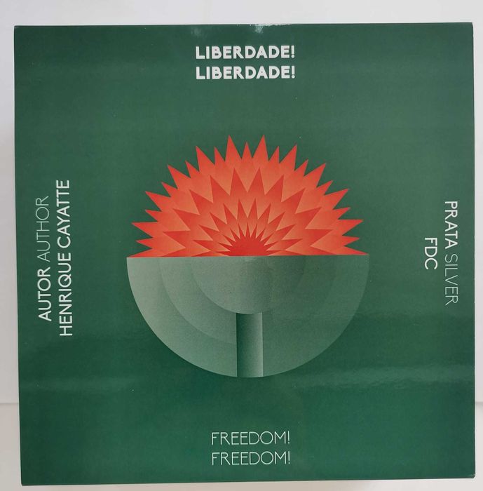 Moeda de 1kg 50 anos do 25 de Abril Liberdade, Liberdade (Prata FDC)