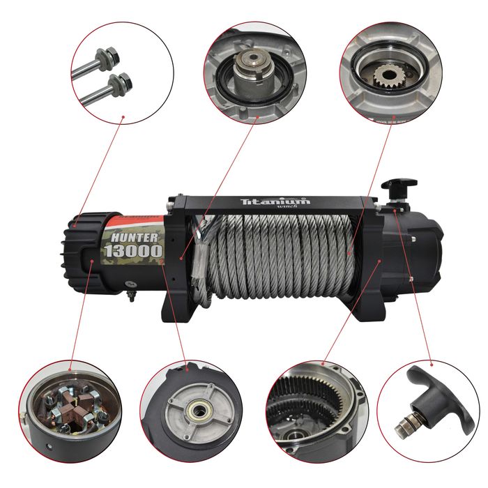 Лебідка електрична лебетка автомобільна  Titanium Hunter 13000Lbs 5.9т