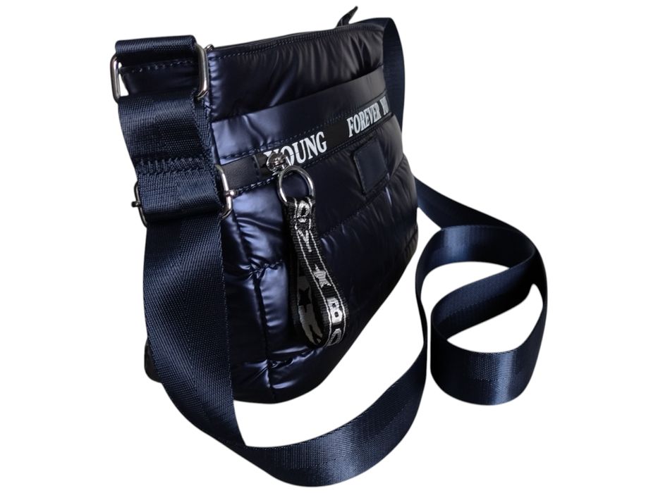 Miejska Mała Pikowana Torebka Damska Na Ramię Kolor Niebieski