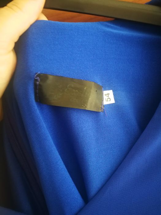 Kobaltowa Połyskująca sukienka święta sylwester  sukienka Plus size